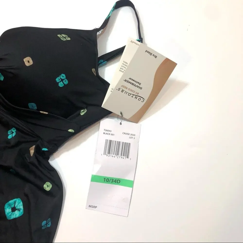 Coco Reef Diamond Wrap Bra Sized Tankini Swim Top
